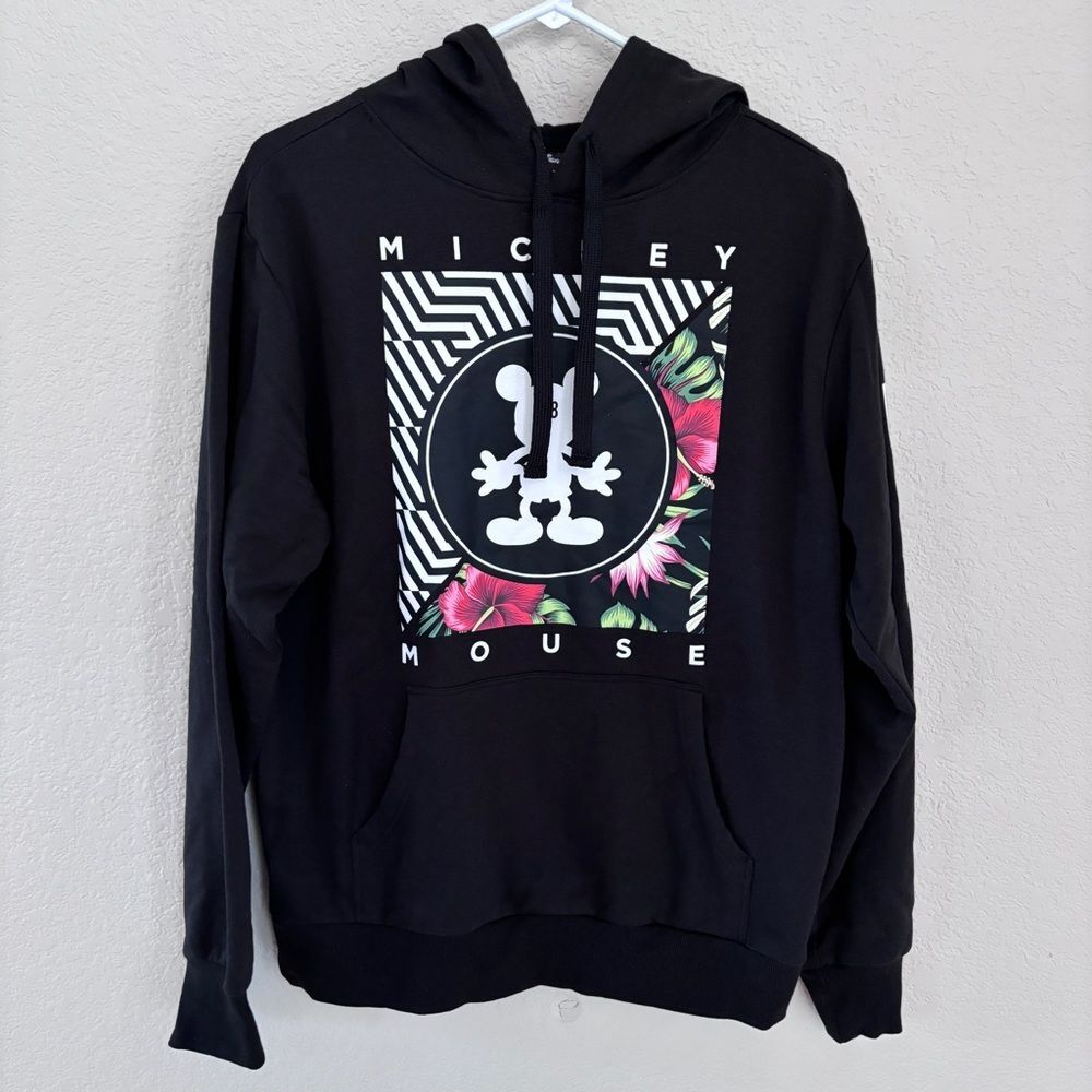 NWT NEFF Disney Men's Hoodie Size S Sweater Black Mickey Mouse Geometric Floral